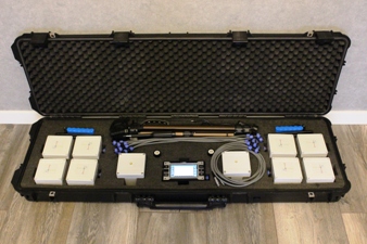 8x 3-component sensor scanner and RTK base station