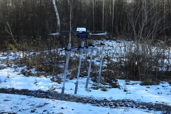 4-sensor seeking gradiometer scanner installed on quadroсopter