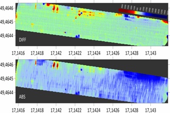 Measured data opened in Surfer app