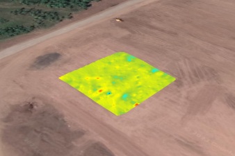 Measured data opened in Google Earth app