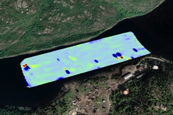 Measured data opened in Google Earth app