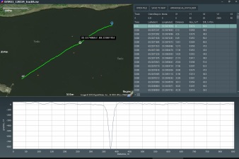 Measured data opened in TritonGRAD app