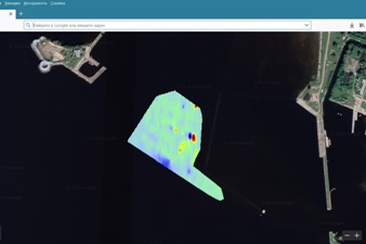 Measured data opened in Google Earth app